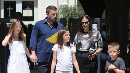 Ben Affleck, ex-wife Jennifer Garner, and their three children